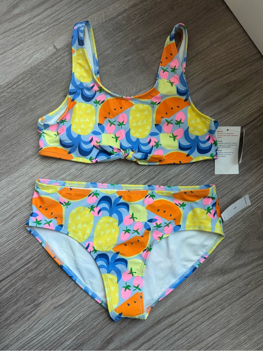 Old Navy Kids Girls 2-Piece Bikini Bathing Suit Fruit Print Size XL 14-16 NWT